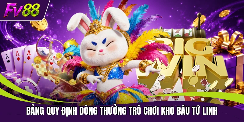Bảng quy định dòng thưởng trò chơi kho báu tứ linh