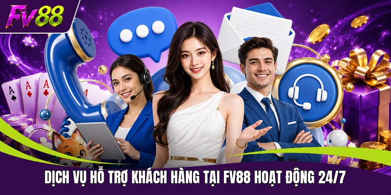 Dịch vụ hỗ trợ khách hàng tại FV88 hoạt động 24/7